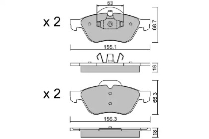 Комплект тормозных колодок AISIN BPRE-1010